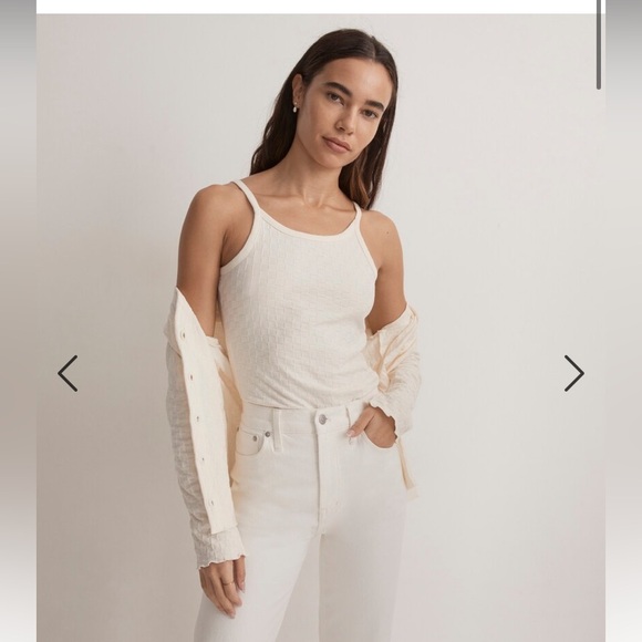 Madewell Cami Tank Top in Checkerboard Jacquard - Picture 4 of 6